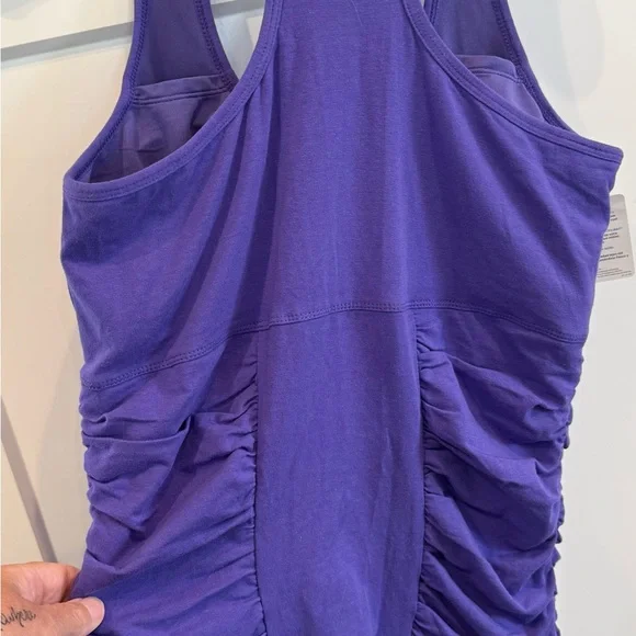 Marika Purple Ruched Tank Top - Picture 5 of 5
